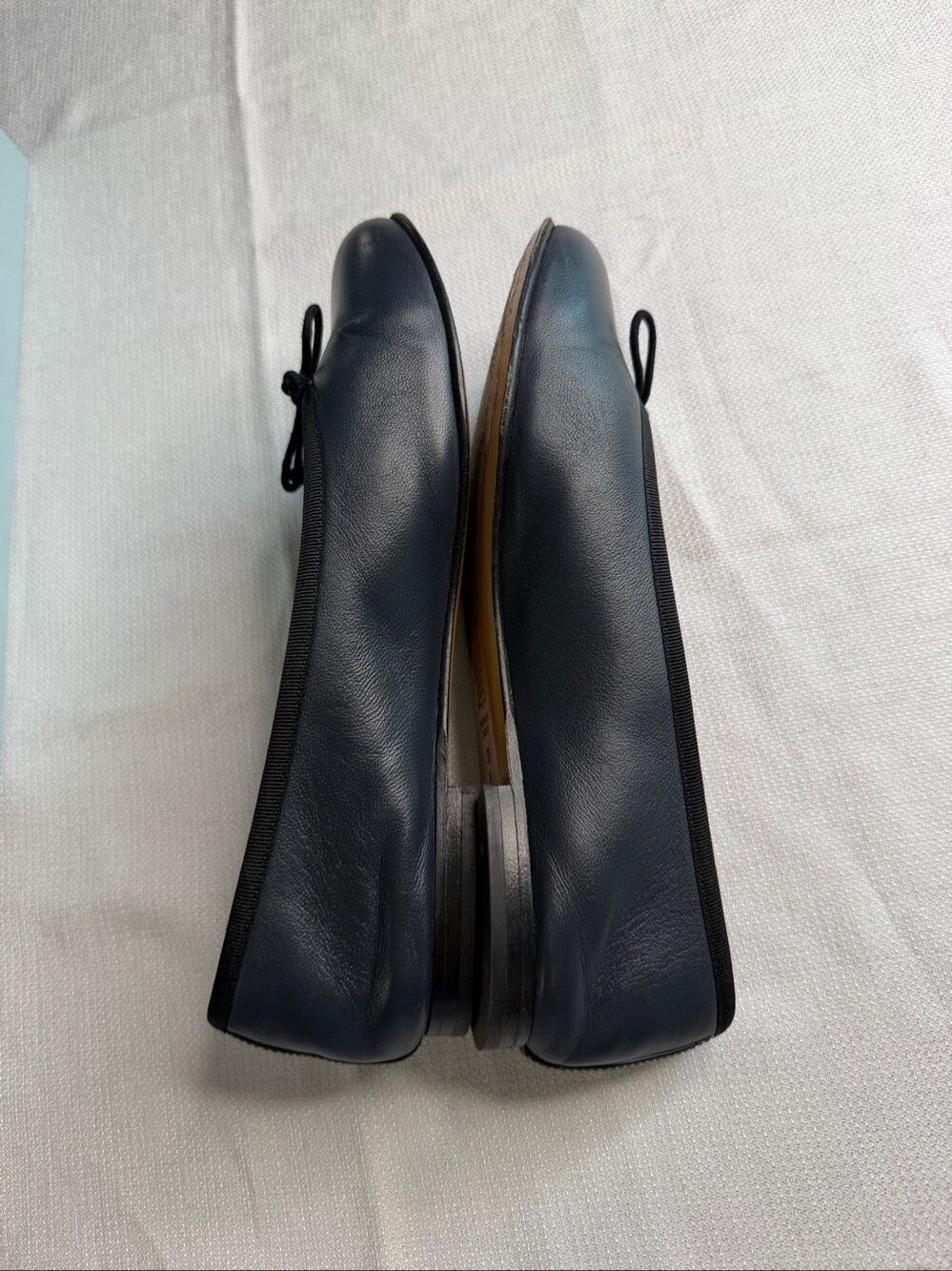 Margaux The Demi Black Navy Nappa Leather Ballet Flats Size 39 M US 8.5-9 - Picture 10 of 12